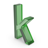 Green Plastic English Letter K PNG & PSD Images