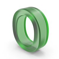 Green Plastic English Letter O PNG & PSD Images