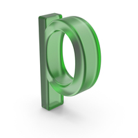 Green Plastic English Letter P PNG & PSD Images