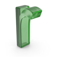Green Plastic English Letter R PNG & PSD Images
