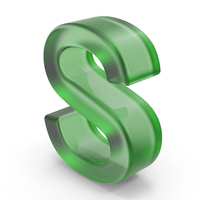 Green Plastic English Letter S PNG & PSD Images