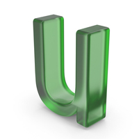 Green Plastic English Letter U PNG & PSD Images