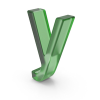 Green Plastic English Letter Y PNG & PSD Images