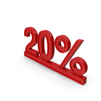 Red 20% Symbol PNG & PSD Images