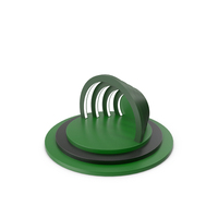 Green And Black Podium With Illuminated Rings PNG & PSD Images