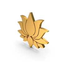 Gold Lotus Zen Flower Icon PNG & PSD Images