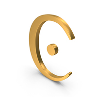 Gold Lunate Sigma Greek Letter Icon PNG & PSD Images