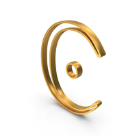 Gold Lunate Sigma Greek Letter Outline Icon PNG & PSD Images