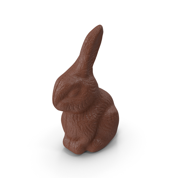 Chocolate Bunny Without a Piece of Ear PNG & PSD Images