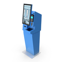 Blue Kiosk Hotel Terminal PNG & PSD Images