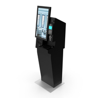 Self Service Hotel Kiosk Black PNG & PSD Images