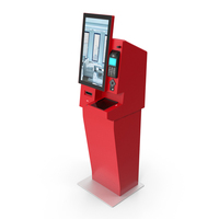Smart Payment Hotel Kiosk Red PNG & PSD Images
