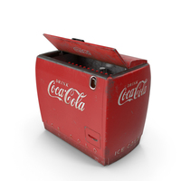 Old Refrigerator with Coca Cola Inside PNG & PSD Images