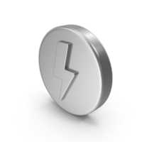Silver Lightning Icon PNG & PSD Images
