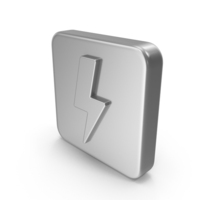 Silver Lightning Icon PNG & PSD Images