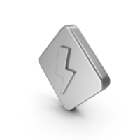 Silver Lightning Icon PNG & PSD Images