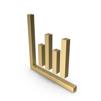 Stats Icon Gold PNG & PSD Images