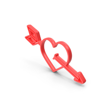 Heart With Cupid Arrow Icon PNG & PSD Images