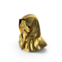 Ghostface Mask Scream with Hood Gold PNG & PSD Images