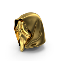 Ghostface Mask Scream with Hood Gold PNG & PSD Images