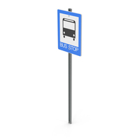 Road Sign Pole Bus Stop PNG & PSD Images