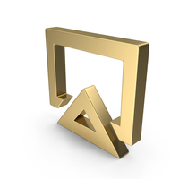 Airplay Icon Gold PNG & PSD Images