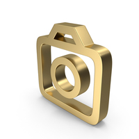 Camera Icon Gold PNG & PSD Images