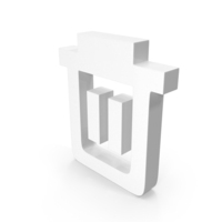 Trash Bin Icon White PNG & PSD Images