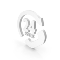 White 24 Hours Emergency Calling Icon PNG & PSD Images
