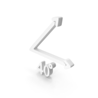 White 40 Degrees Angle Icon PNG & PSD Images
