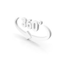 360 Degrees Icon White PNG & PSD Images
