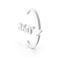 White 360 Degrees Icon PNG & PSD Images