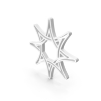 White Celtic Knot Star Icon PNG & PSD Images