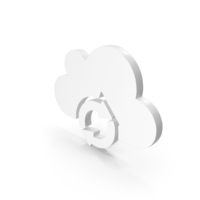 Cloud Refresh Icon White PNG & PSD Images