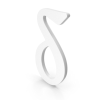 White Mathematical Delta Lowercase Icon PNG & PSD Images