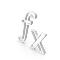 White Math Function Outline Icon PNG & PSD Images