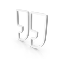 Outline Quotes Icon White PNG & PSD Images