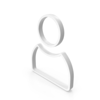 Outline User Login Icon White PNG & PSD Images