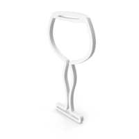 Outline Wine Glass Icon White PNG & PSD Images