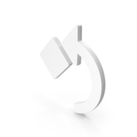 Rotate 90 Degrees Icon White PNG & PSD Images
