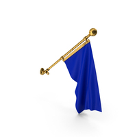 Wall Hanging Blue Flag PNG & PSD Images