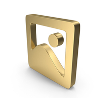 Picture Icon Gold PNG & PSD Images
