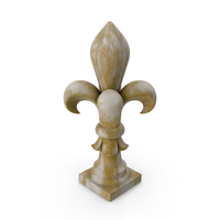 Fleur De Lis Finial Marble PNG & PSD Images