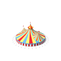 Round Circus Tent Multicolored PNG & PSD Images