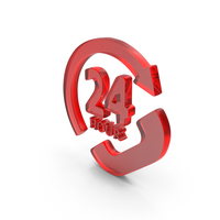 Glass 24 Hours Emergency Calling Icon PNG & PSD Images