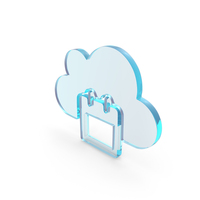 Glass Cloud Calendar Icon PNG & PSD Images