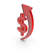 Dollar Increase Growing Up Icon Glass PNG & PSD Images