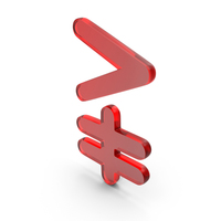 Glass Mathematical Greater Than Or Not Equal Greater Than Icon PNG & PSD Images
