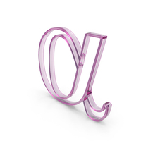 Out Line Alpha Greek Letter Icon Glass PNG & PSD Images