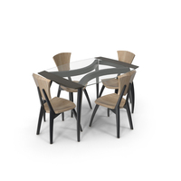Lily Custom Glass Top Dining Table PNG & PSD Images